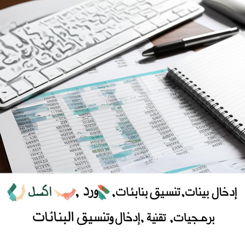 إدخال بيانات,تنسيق بيانات,ورد,اكسل,تعليم,برمجيات,تقنية