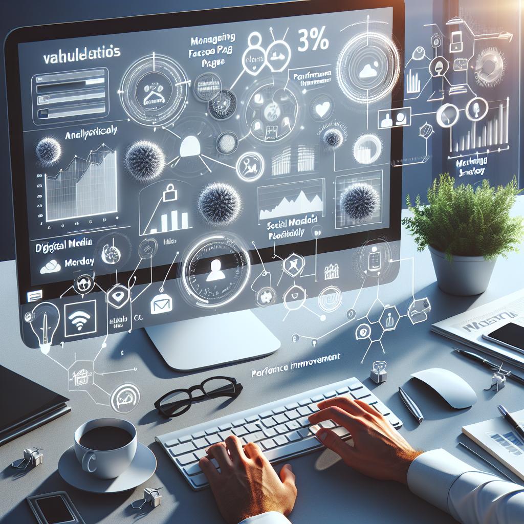 إدارة صفحات فيسبوك, تسويق رقمي, وسائل التواصل الاجتماعي, إدارة المحتوى, استراتيجية تسويقية, تحسين الأداء, تفاعل المستخدمين