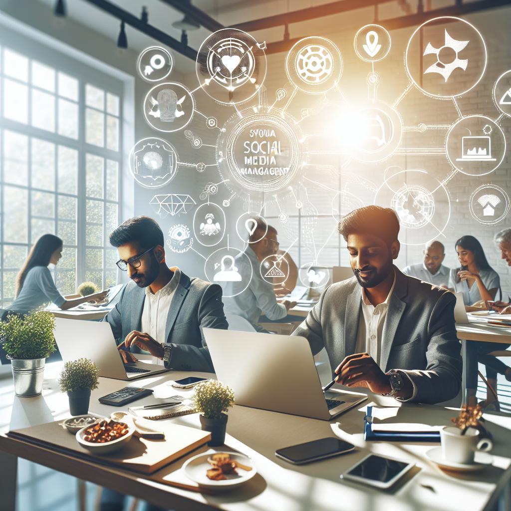 إدارة وسائل التواصل الاجتماعي, استراتيجيات التواصل, تسويق رقمي, محتوى رقمي, تنمية العلامة التجارية, تحسين المشاركة, مهارات التواصل