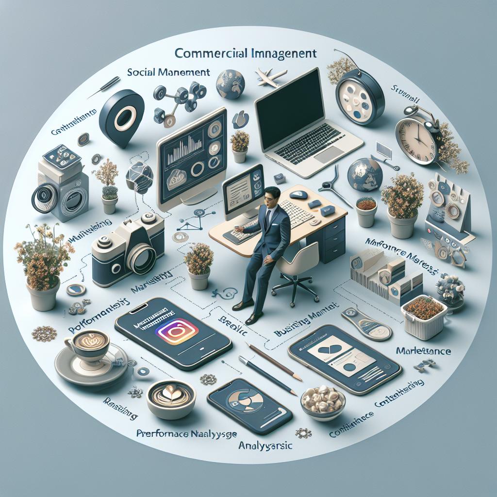 إدارة حسابات التواصل الاجتماعي,إنستغرام,تسويق إلكتروني,إدارة أعمال,استراتيجيات تسويق,تحليل أداء,تصميم محتوى