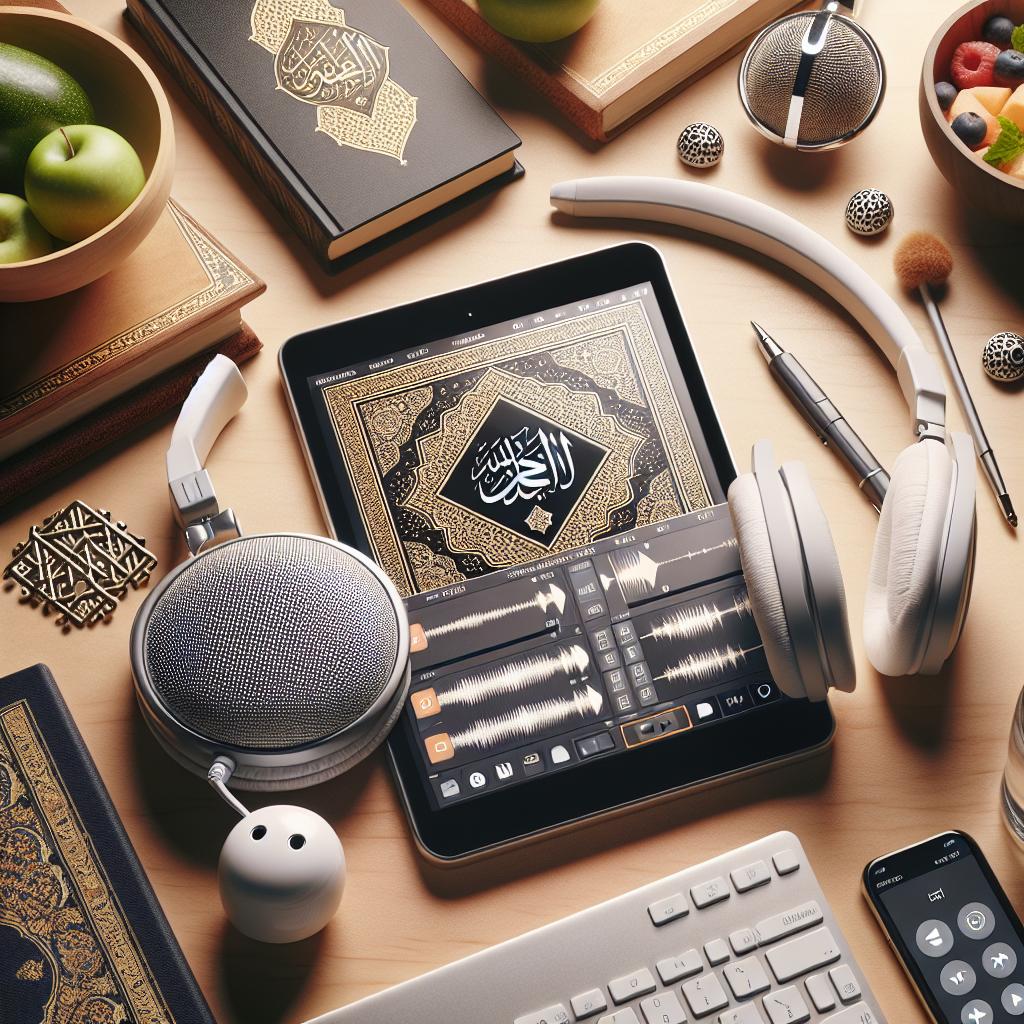 خدمة تلاوة القرآن, الهندسة الصوتية, القرآن الكريم, تلاوة, خدمات دينية, تطبيقات إسلامية, استوديو صوتيات