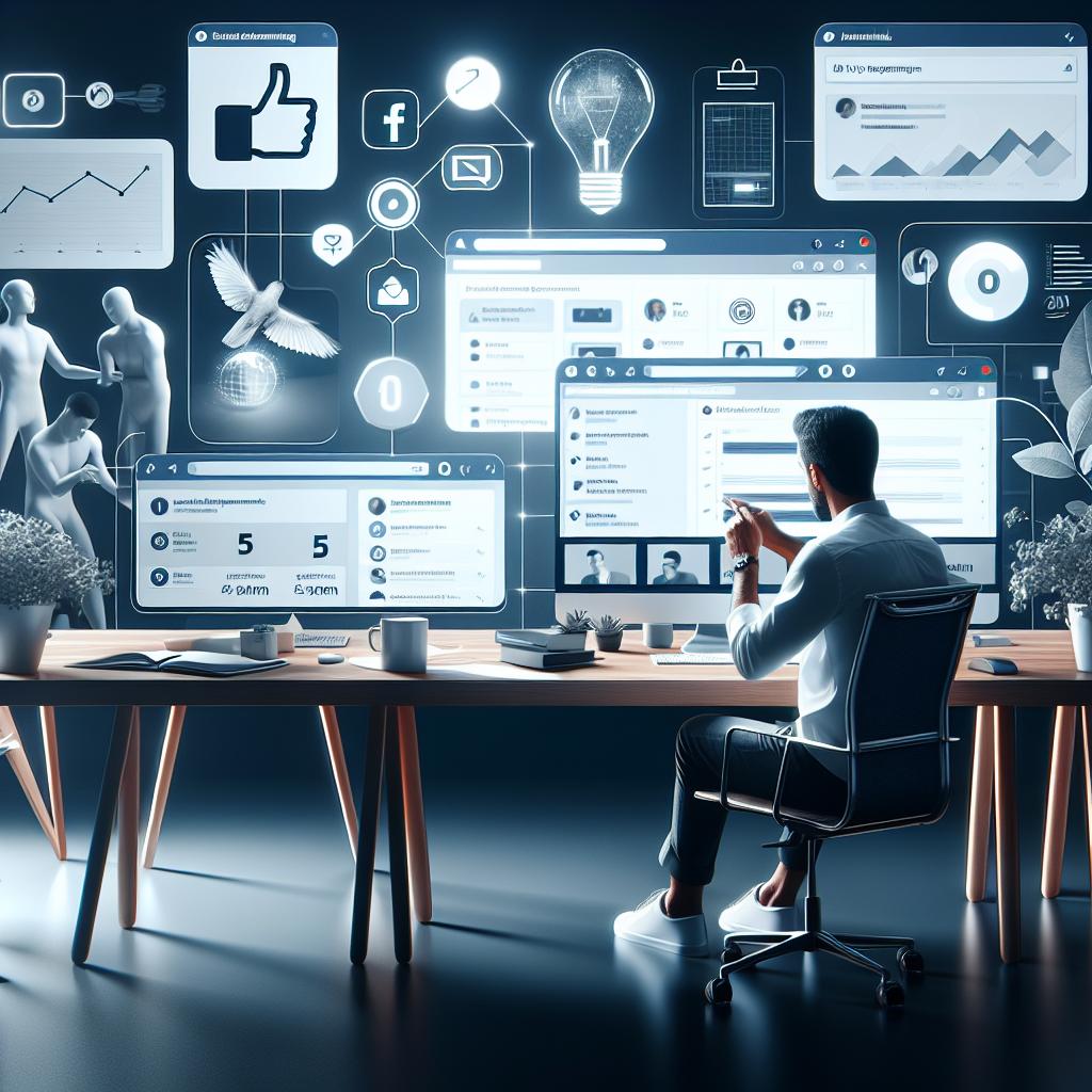 إدارة محتوى,فيسبوك,منشورات يومية,تسويق عبر وسائل التواصل,استراتيجيات النشر,زيادة التفاعل,تحليل البيانات